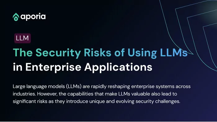 The Security Risks of Using LLMs in Enterprise Applications
